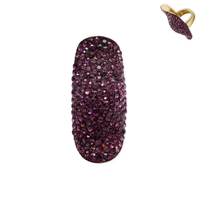 Long Stone Encrusted Knuckle Stretch Ring