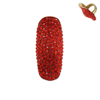 Long Stone Encrusted Knuckle Stretch Ring