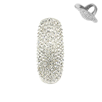 Long Stone Encrusted Knuckle Stretch Ring