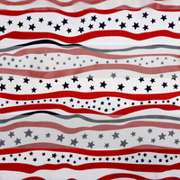 STRIPES AND STARS SHEER SATIN AMERICAN PATRIOTIC SCARF