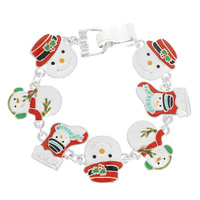 CHRISTMAS ENAMEL CHARM BRACELET