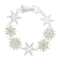 CHRISTMAS ENAMEL SNOWFLAKE MAGNETIC BRACELET
