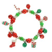 CHRISTMAS ENAMEL CHARM STRETCH BRACELET