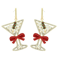 CHRISTMAS COCKTAIL POST EARRINGS